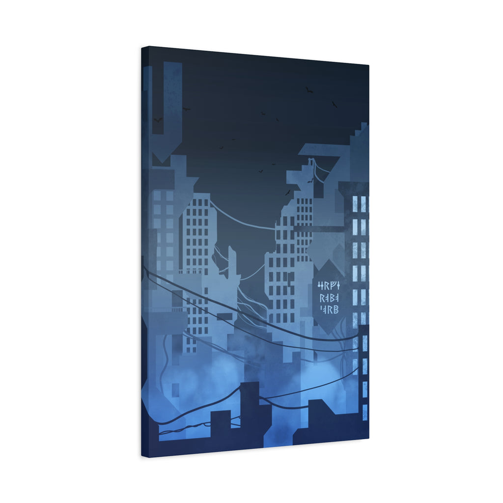City Lights Nightscape Canvas Wall Art - Luminous Skyline Decor