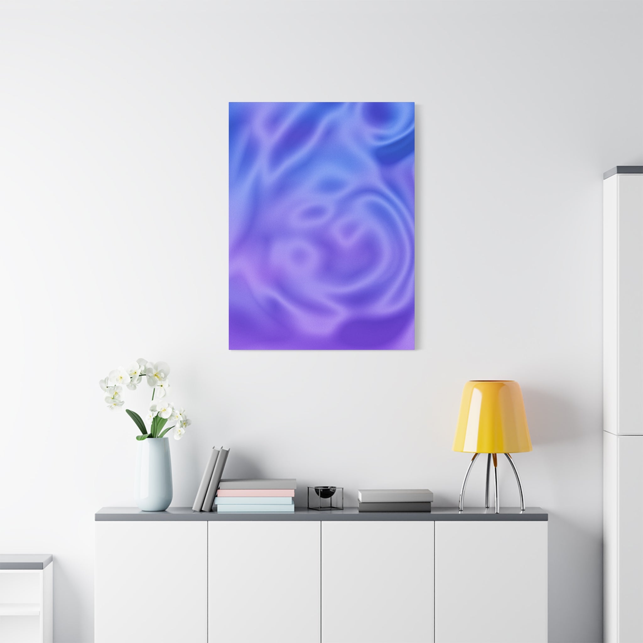 Liquid Metal Mist Pink Canvas Wall Art - Modern Textured Abstract Decor
