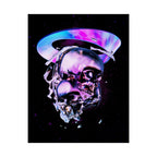 Melted Skeleton Skulls Poster Print - Gothic Cosmic Skull Art