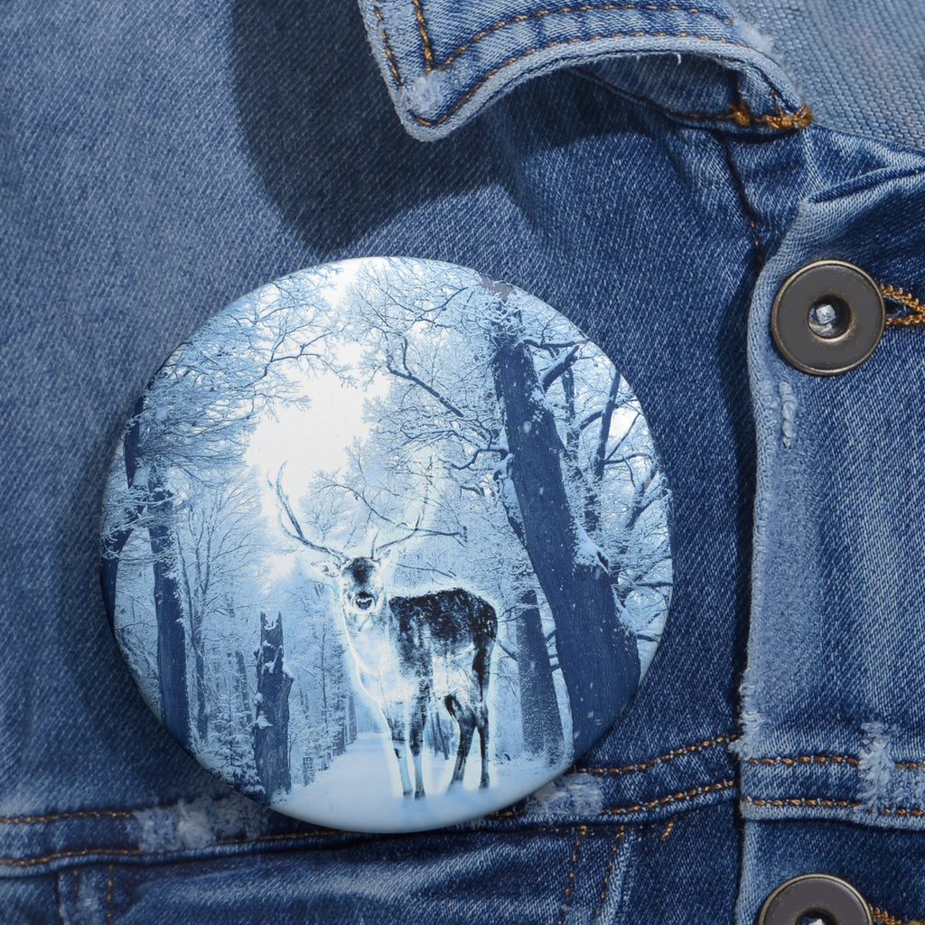 Cosmic Deer Pin - Celestial Wildlife Art Button