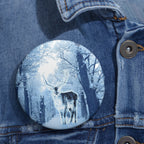 Cosmic Deer Pin - Celestial Wildlife Art Button
