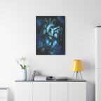 Galaxy Heart Canvas Wall Art - Cosmic Anatomical Space Love Decor
