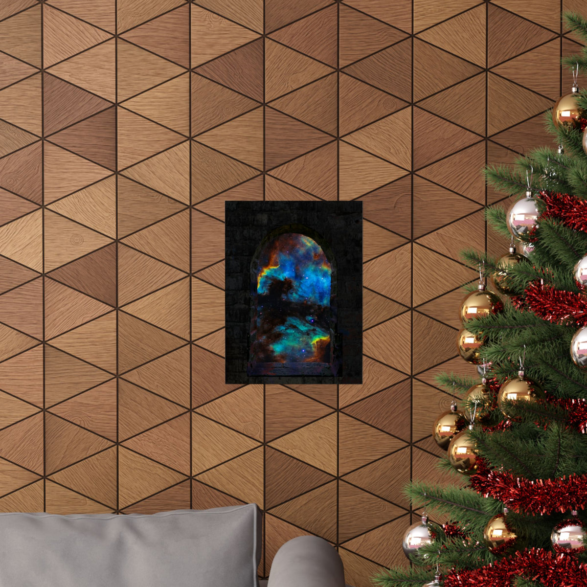 Stellar Castle Window Poster - Galaxy Cosmos Art Print