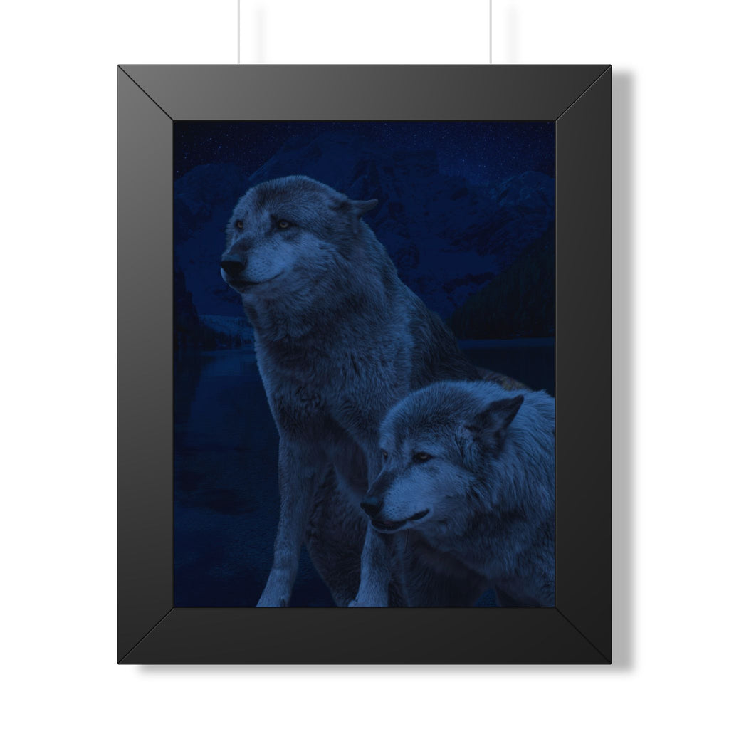Wolf Pack Framed Vertical Poster - Premium Matte Art for Nature Lovers - Perfect Wall Decor for Home & Office