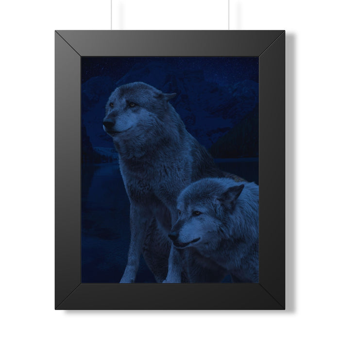 Wolf Pack Framed Vertical Poster - Premium Matte Art for Nature Lovers - Perfect Wall Decor for Home & Office