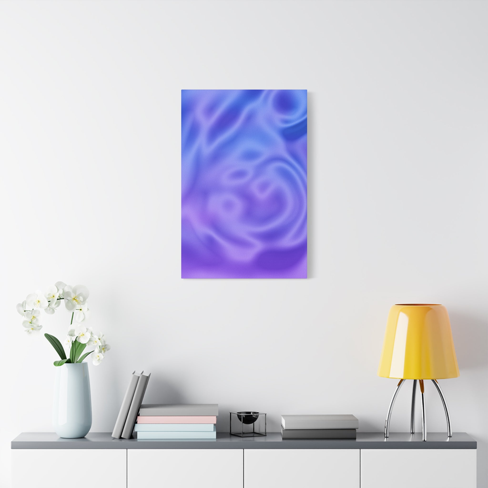 Liquid Metal Mist Pink Canvas Wall Art - Modern Textured Abstract Decor