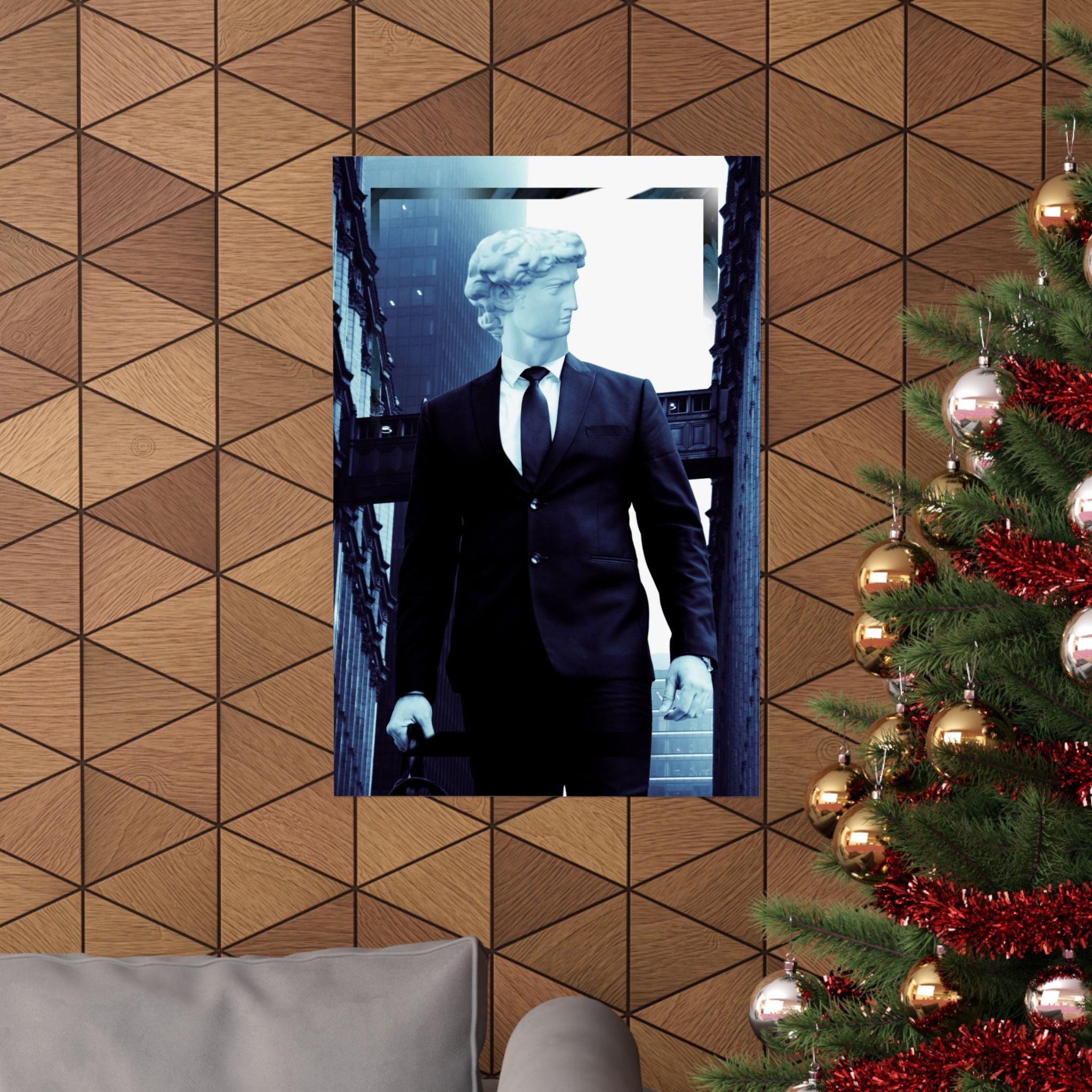 Statue Man Matte Poster Print