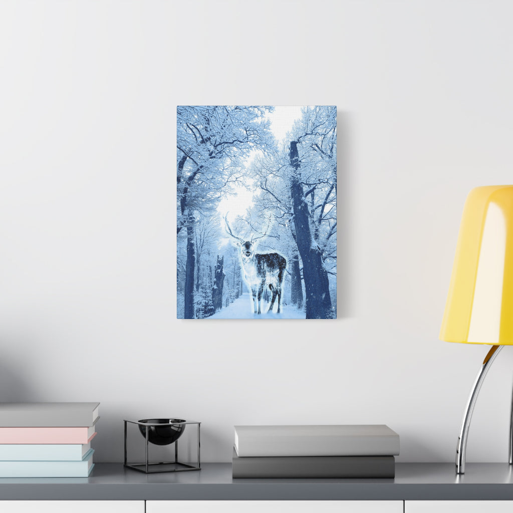 Cosmic Deer Canvas Wall Art - Celestial Animal Decor