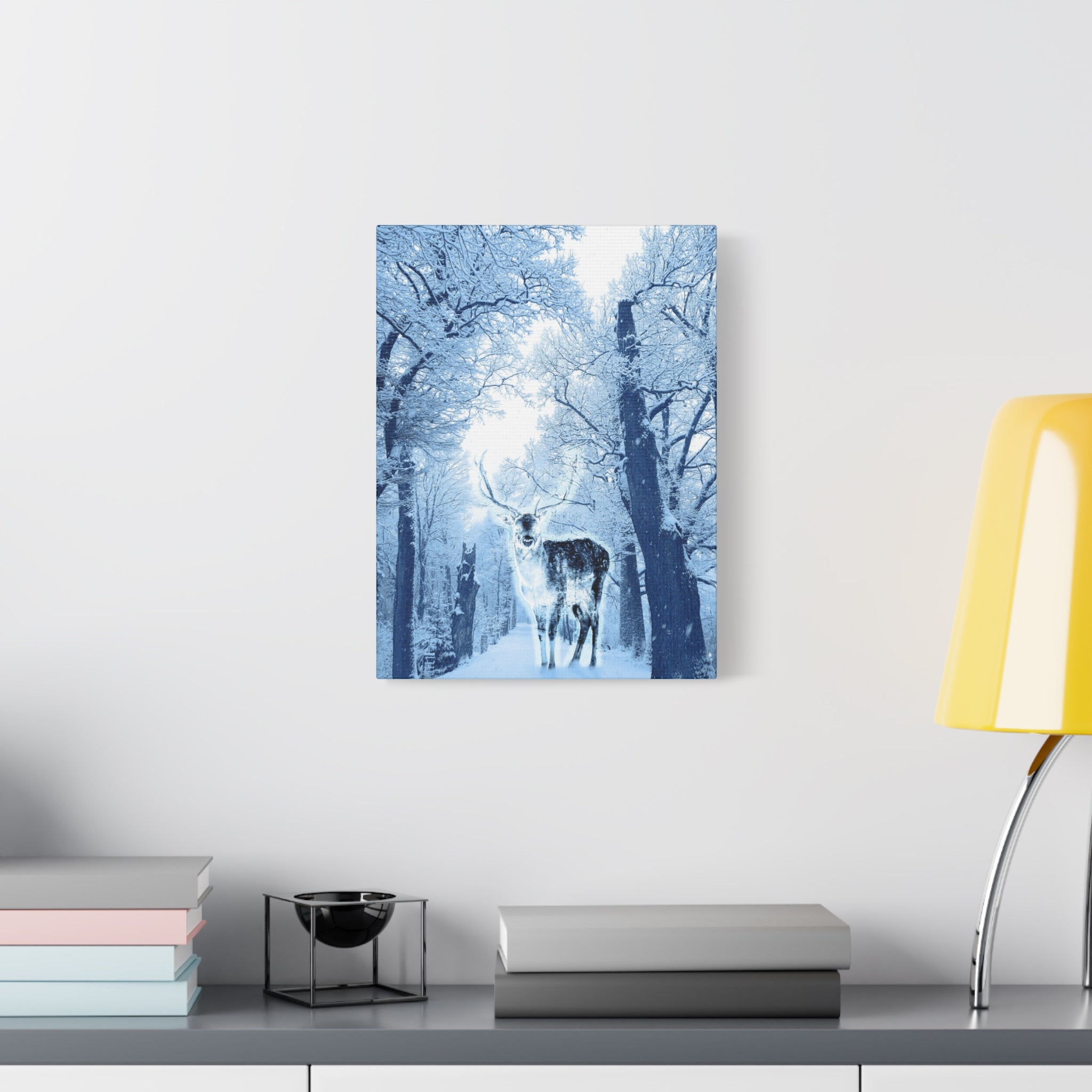 Cosmic Deer Canvas Wall Art - Celestial Animal Decor