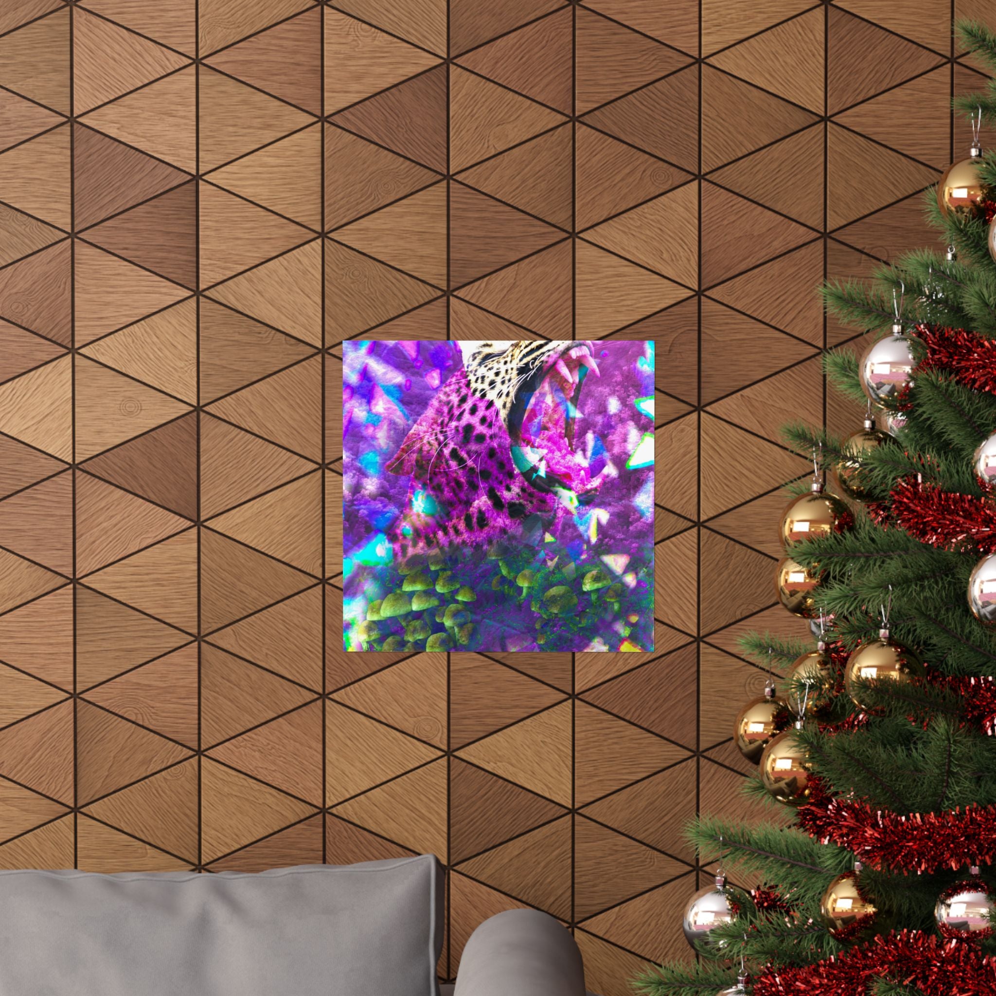 Trippy Cheetah Matte Poster Print