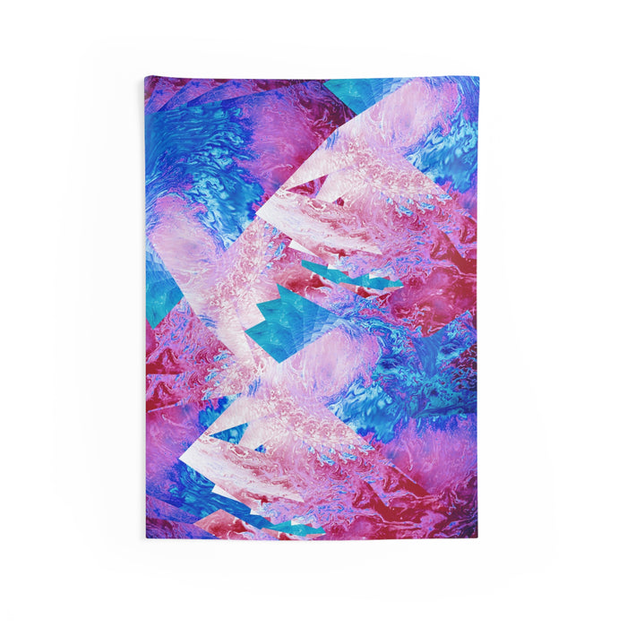 Trippy Pink And Blue Fractal Art Tapestry