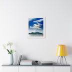 Star-Filled Shoreline Framed Vertical Poster - Stunning Ocean View Art for Home & Office Décor