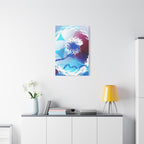 Geometry Portal Canvas Wall Art - Abstract Geometric Sci-Fi Decor