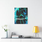 Grunge Paint Blast Canvas Wall Art - Abstract Graffiti Astronaut Decor