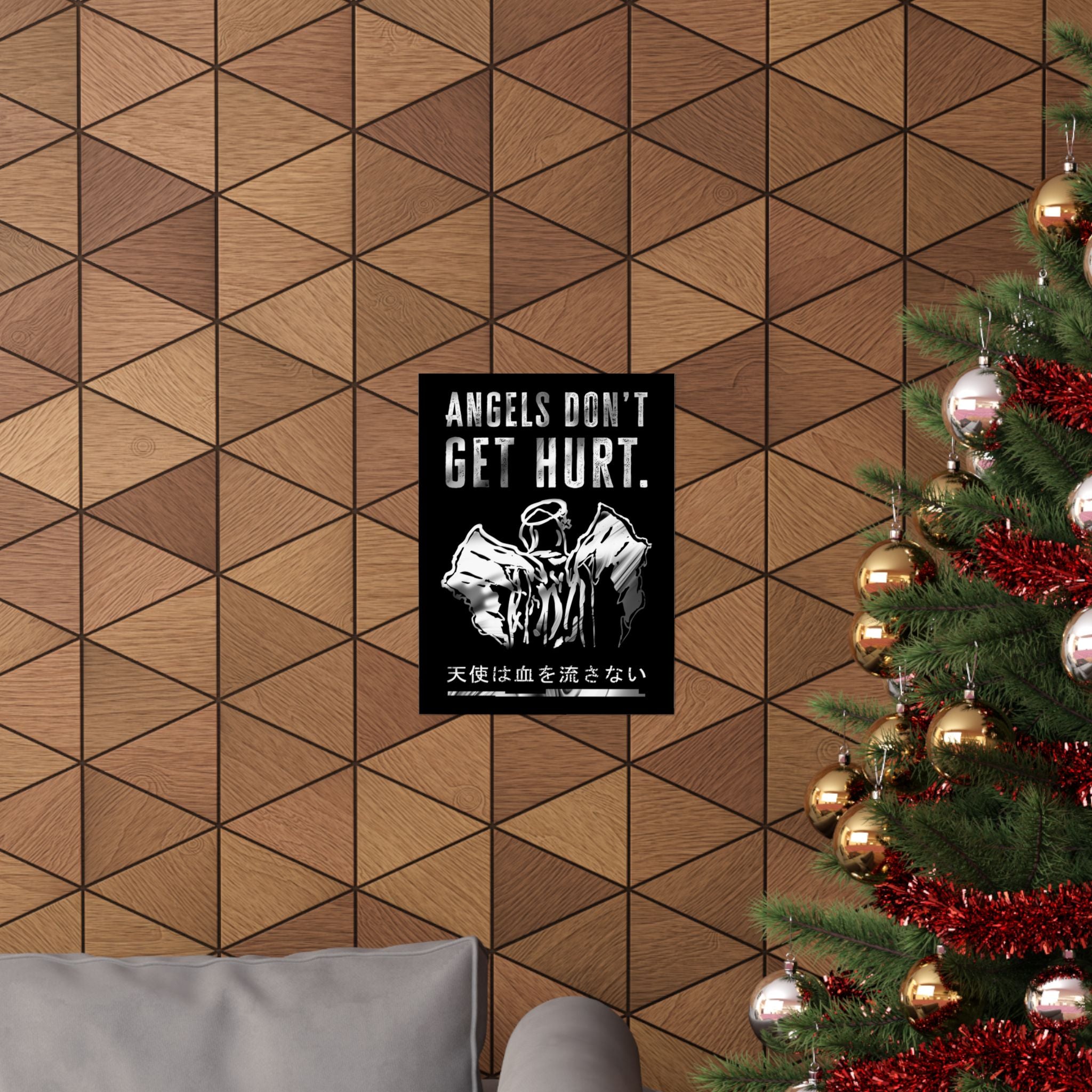 Angels Don't Get Hurt Poster - Grunge Angel Art Print