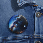 Space Sunrise Pin - Cosmic Nebula Art Button