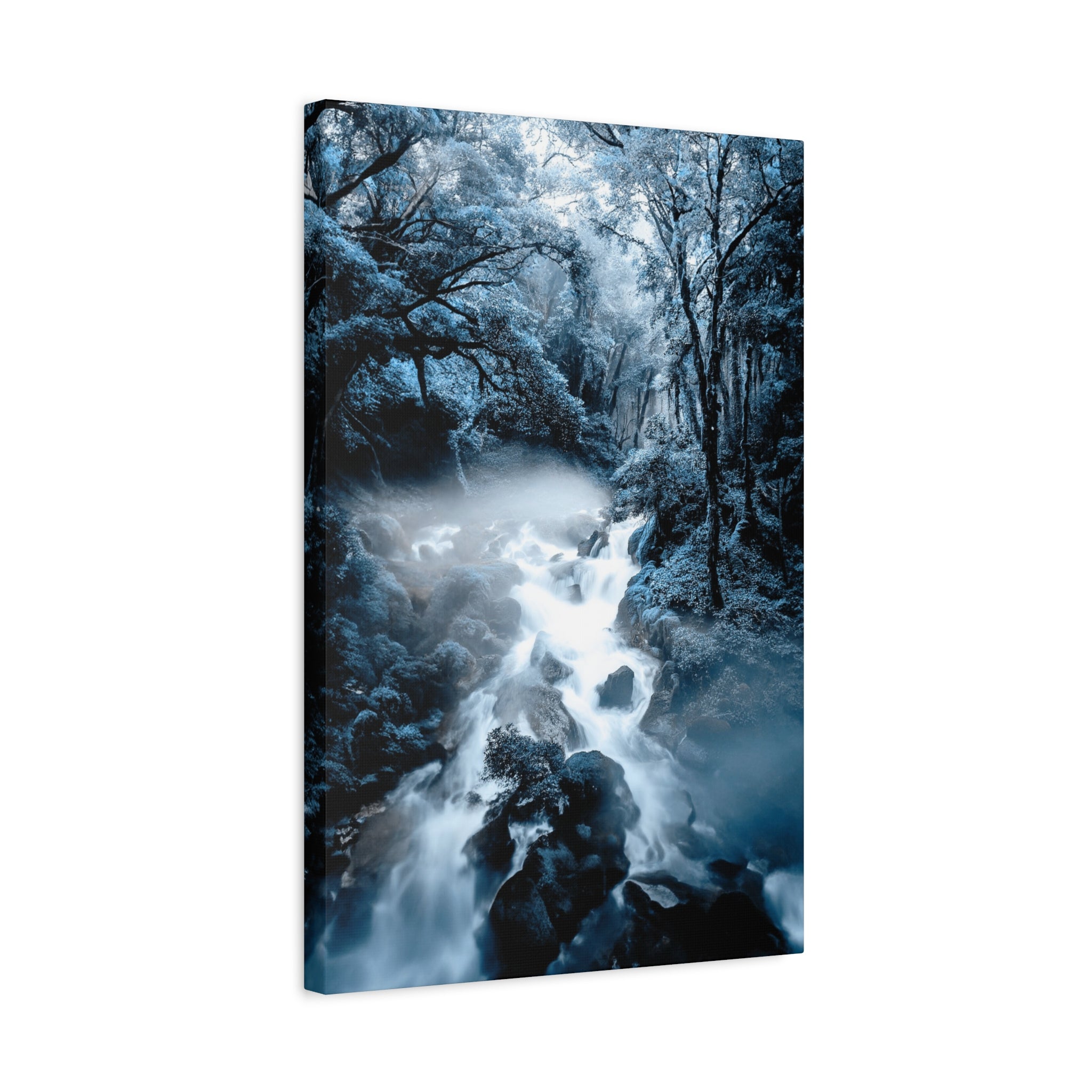 Frozen Forest Canvas Wall Art - Winter Wonderland Nature Decor