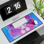 Lofi Cat Meow Desk Mat - Retro Anime Aesthetic Mouse Pad