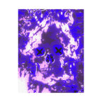 Vaporwaave Neon Skull Matte Poster Print