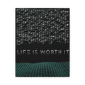 Life Is Worth It Canvas Wall Art - Abstract Symbolic Cyber Decor
