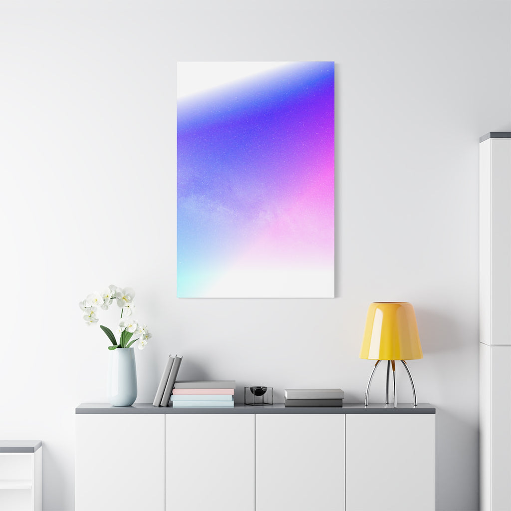 Starfield Space Galaxy Canvas Wall Art - Cosmic Purple Decor