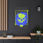 Skull of Mental Fire Canvas Wall Art - Psychedelic Gothic Decor