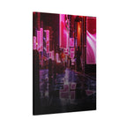 Japanese City Punk FX.3 Canvas Wall Art - Cyberpunk Tokyo Street Decor
