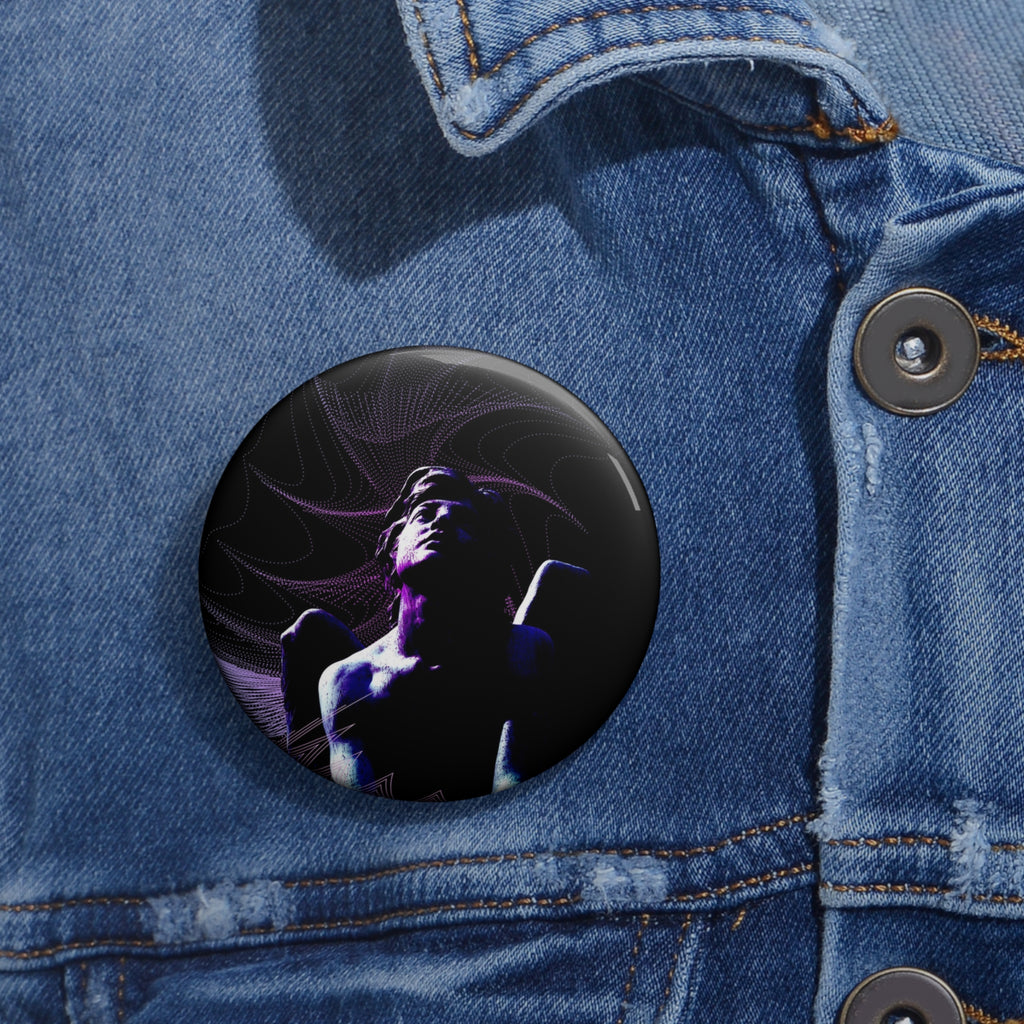 Skybound Pin - Fantasy Cloudscape Art Button