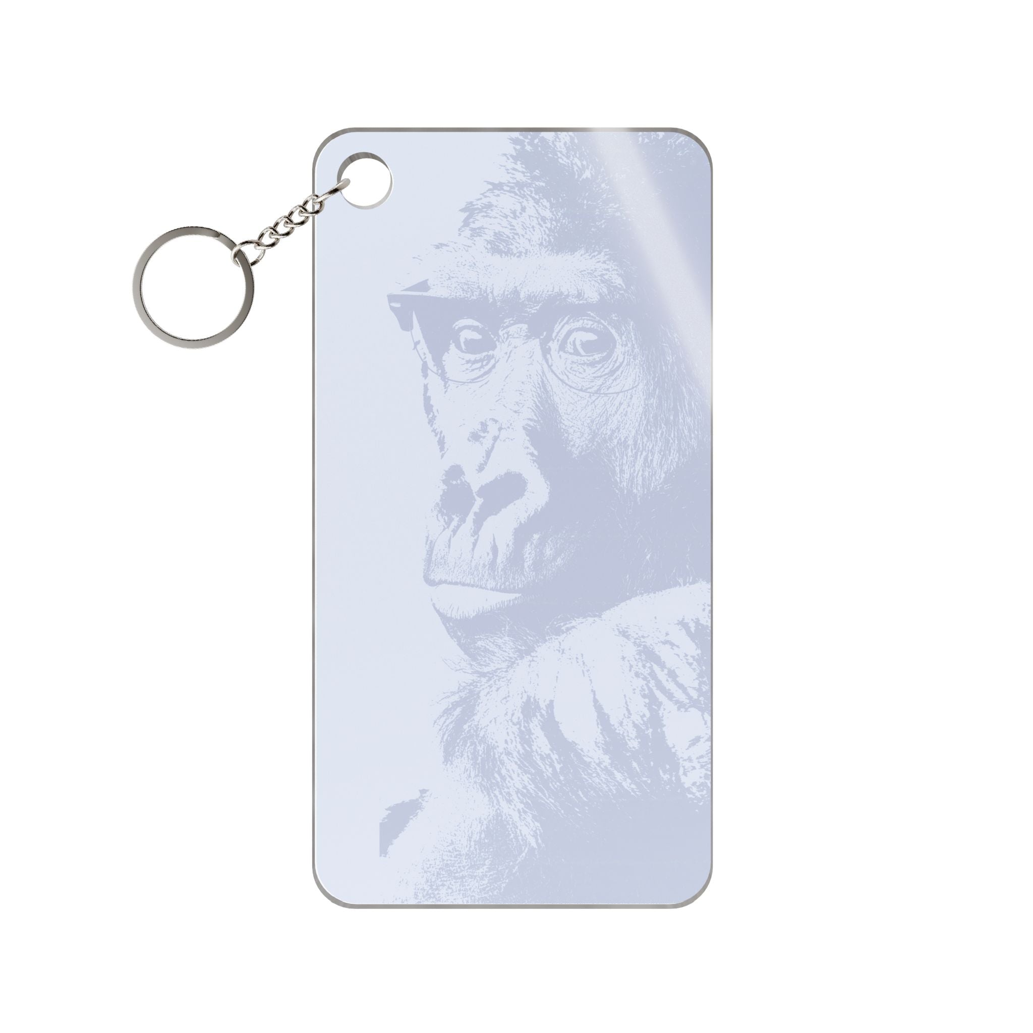 Educated Gorilla Keychain - Abstract Animal Acrylic Charm