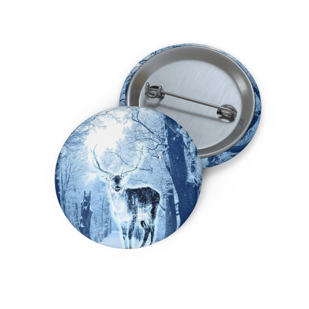 Cosmic Deer Pin - Celestial Wildlife Art Button