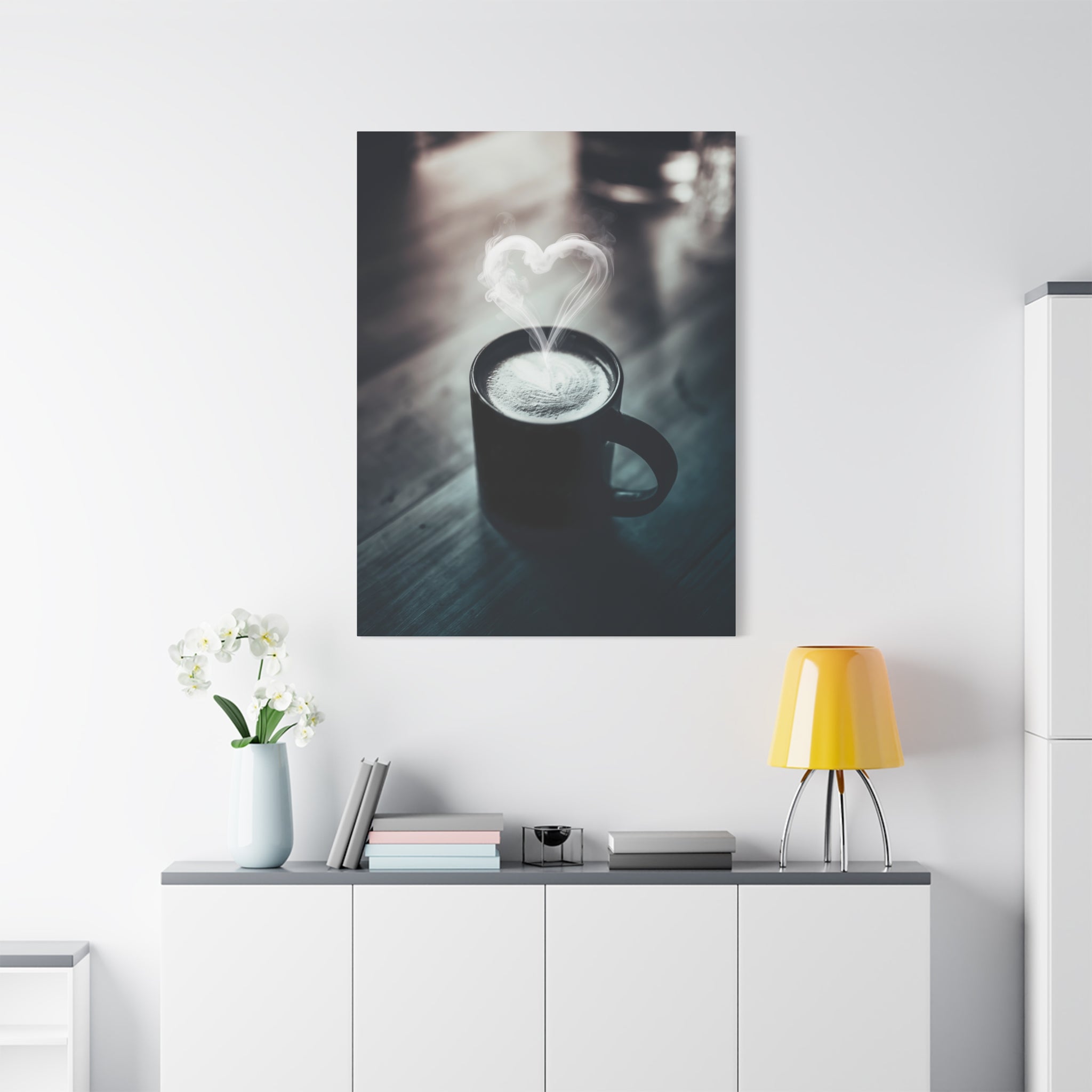 Coffee Love Canvas Wall Art - Aesthetic Kitchen Cafe Decor