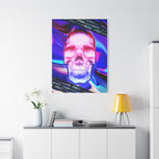 Free Your Mind Canvas Wall Art - Psychedelic Skull Portrait Decor
