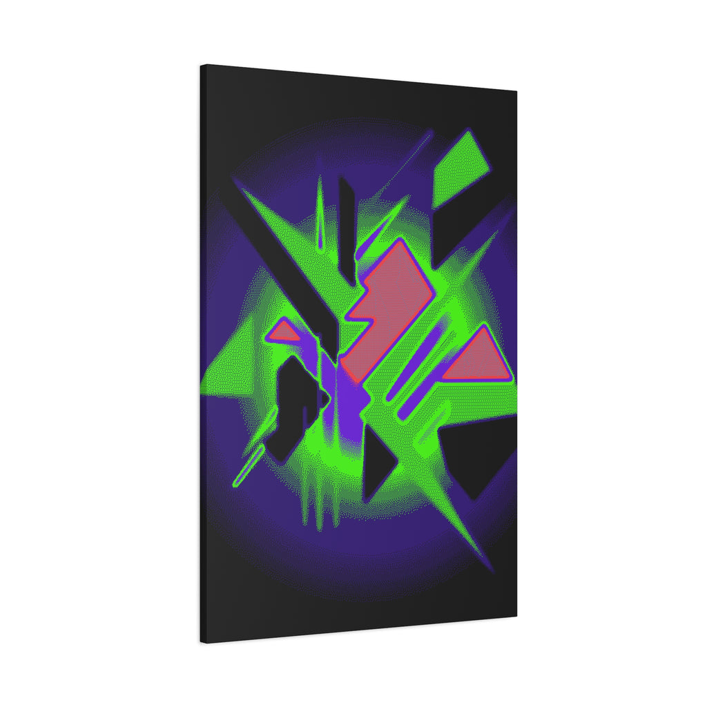 90s Paranoia Canvas Wall Art - Grunge Glitch Trippy Decor