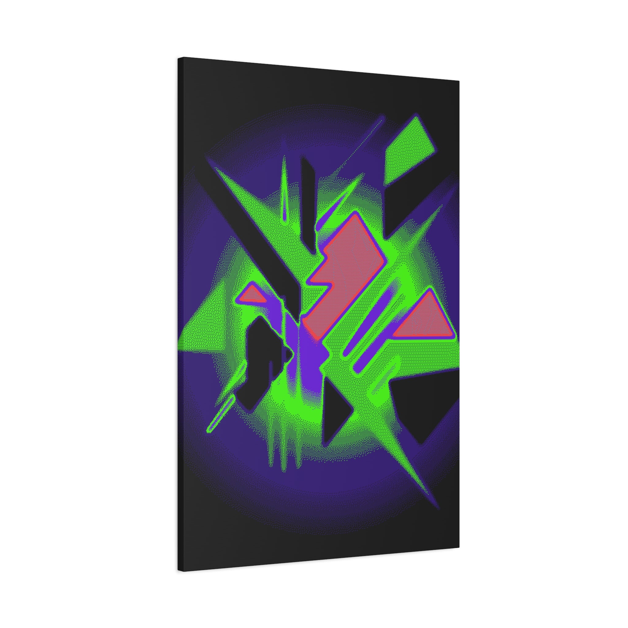 90s Paranoia Canvas Wall Art - Grunge Glitch Trippy Decor