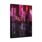 Japanese City Punk FX.3 Canvas Wall Art - Cyberpunk Tokyo Street Decor