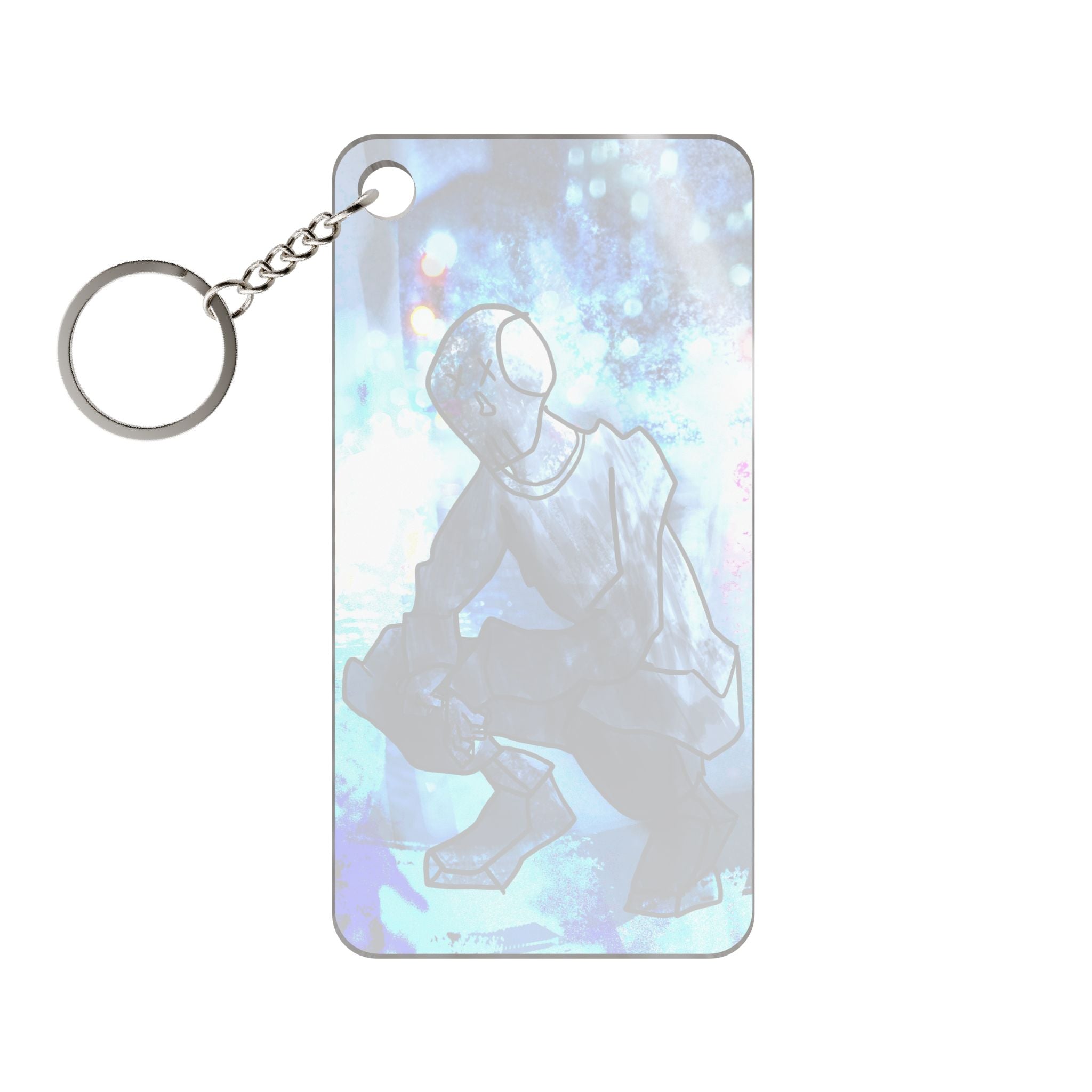 Robot Man Keychain - Cyberpunk Android Acrylic Charm