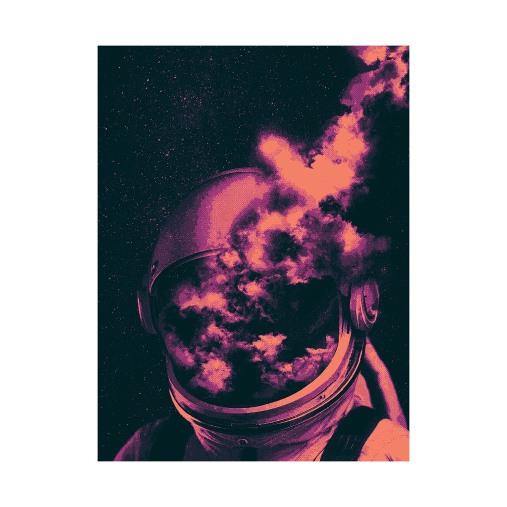 Vapor Astronaut In The Clouds Matte Poster Print