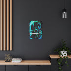 Grunge Paint Blast Canvas Wall Art - Abstract Graffiti Astronaut Decor