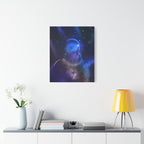 Figure in Space Canvas Wall Art - Cosmic Silhouette Decor