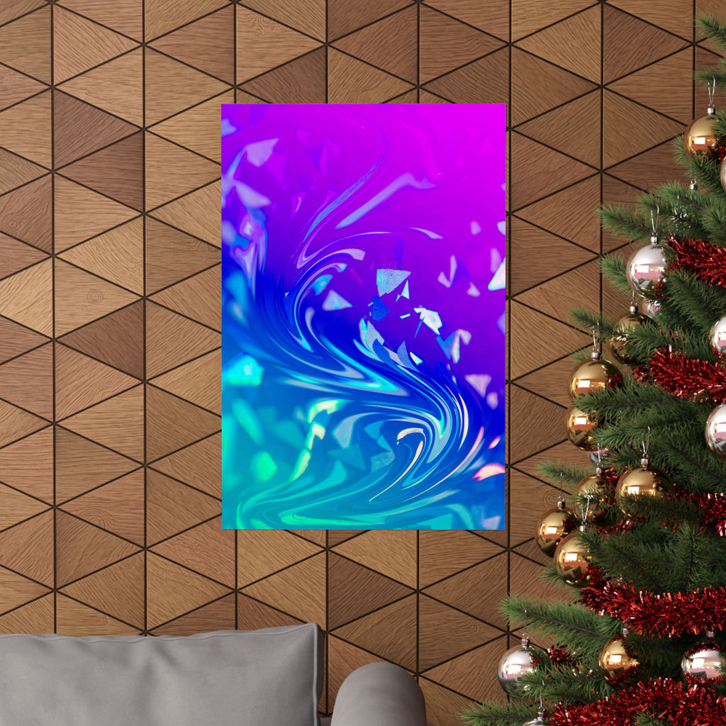 Trippy Holographic Matte Poster Print