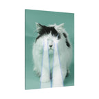 Laser Cat Canvas Wall Art - Funny Sci-Fi Space Feline Decor