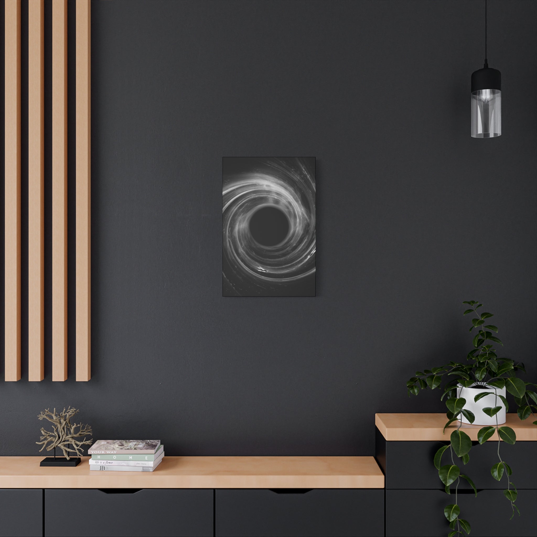 Black Hole Canvas Wall Art - Cosmic Universe Decor