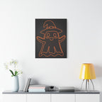 Cute Ghost Canvas Wall Art - Halloween Kids Room Decor