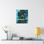 Grunge Paint Blast Canvas Wall Art - Abstract Graffiti Astronaut Decor