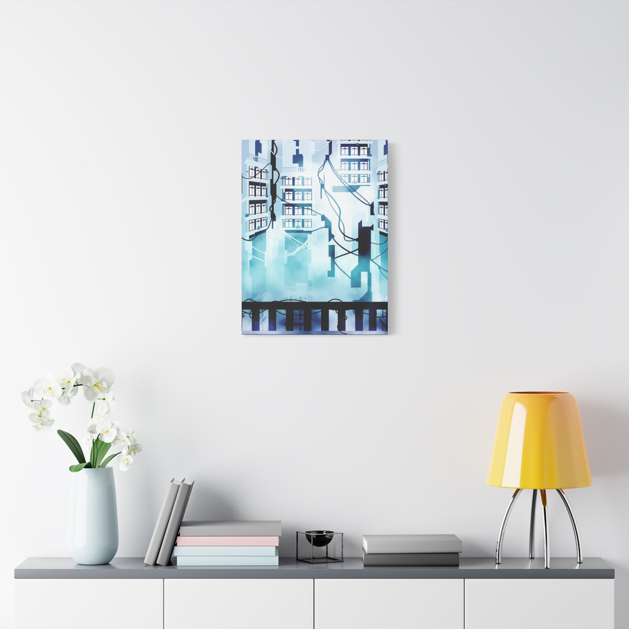 Memory Chamber Canvas Wall Art - Futuristic Sci-Fi Interior Decor