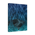 Cyber Wave Escape Canvas Art - Futuristic Neon Synthwave Decor