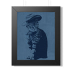 Grey Tabby Cat Framed Poster - Cute Pet Portrait Wall Art