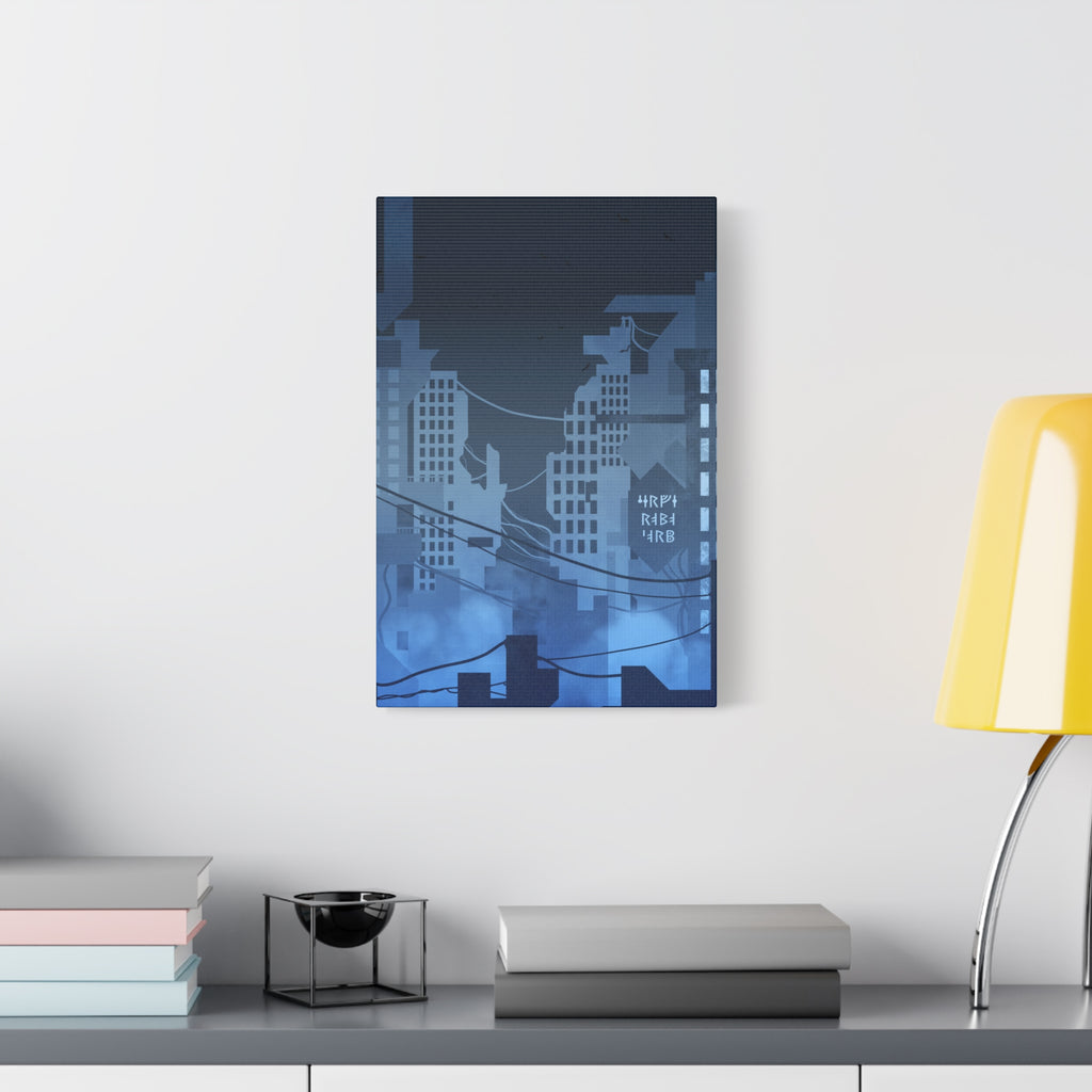 City Lights Nightscape Canvas Wall Art - Luminous Skyline Decor