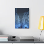 City Lights Nightscape Canvas Wall Art - Luminous Skyline Decor