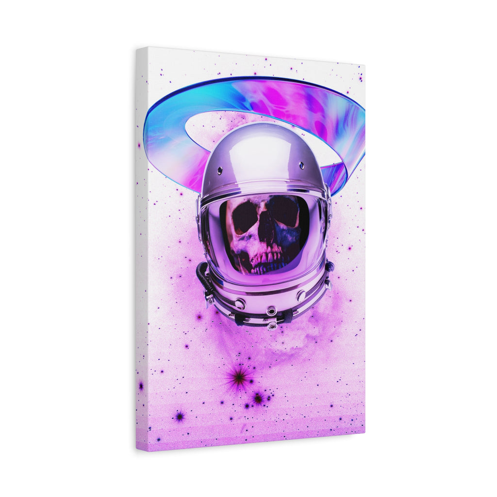 Astronaut Skeleton Skull Canvas Wall Art - Dark Space Skull Decor
